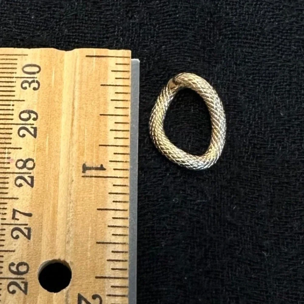 Tie Tack Mens Gold Tone Textured Oval Ring T-Bar Safety Chain‎
